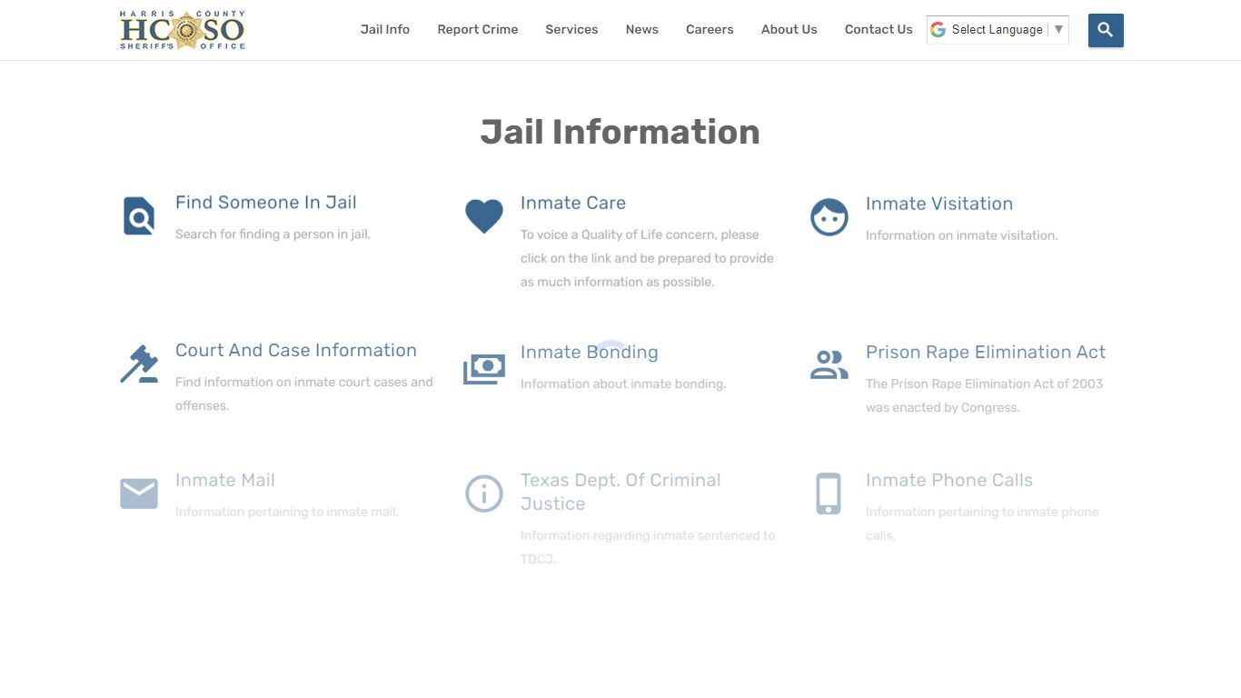 Jail Information—Harris County Texas Sheriff's Office